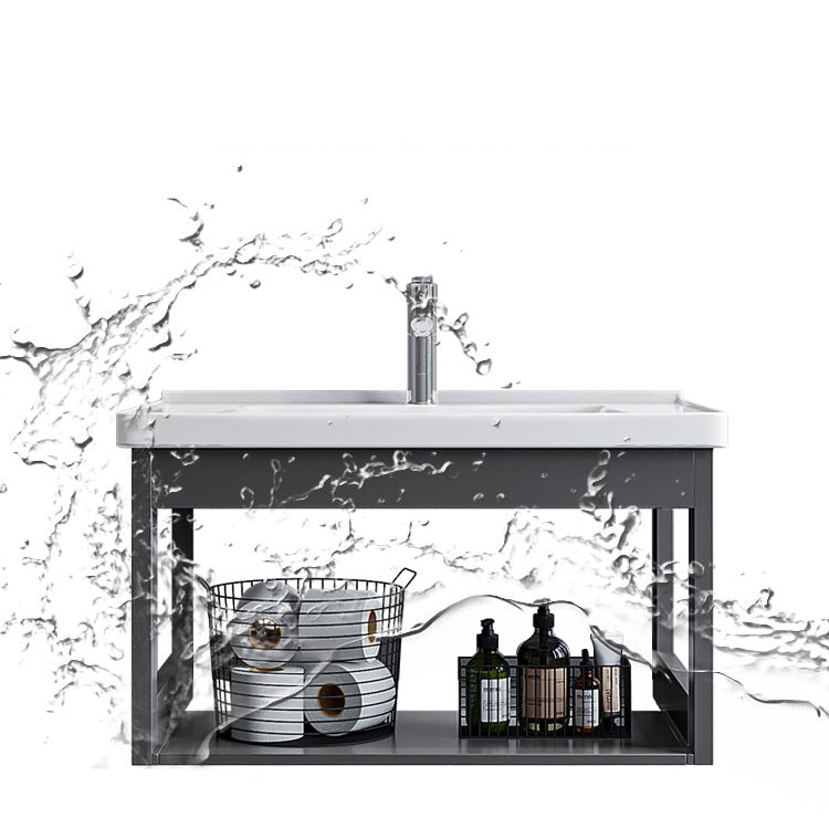 Bathroom Sink Vanity Rectangular Sink Storage Shelf Sink Vanity Clearhalo 'Bathroom Remodel & Bathroom Fixtures' 'Bathroom Vanities' 'bathroom_vanities' 'Home Improvement' 'home_improvement' 'home_improvement_bathroom_vanities' 7206781