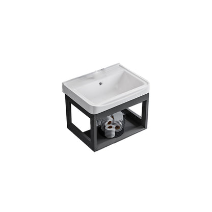 Bathroom Sink Vanity Rectangular Sink Storage Shelf Sink Vanity Bathroom Vanity Clearhalo 'Bathroom Remodel & Bathroom Fixtures' 'Bathroom Vanities' 'bathroom_vanities' 'Home Improvement' 'home_improvement' 'home_improvement_bathroom_vanities' 7206791