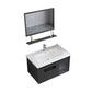 Sink Vanity Wall Mounted Rectangular Drawers Ceramic Sink Vanity Set Vanity & Faucet & Mirrors 31"L x 19"W x 16"H Ceramic Clearhalo 'Bathroom Remodel & Bathroom Fixtures' 'Bathroom Vanities' 'bathroom_vanities' 'Home Improvement' 'home_improvement' 'home_improvement_bathroom_vanities' 7206885