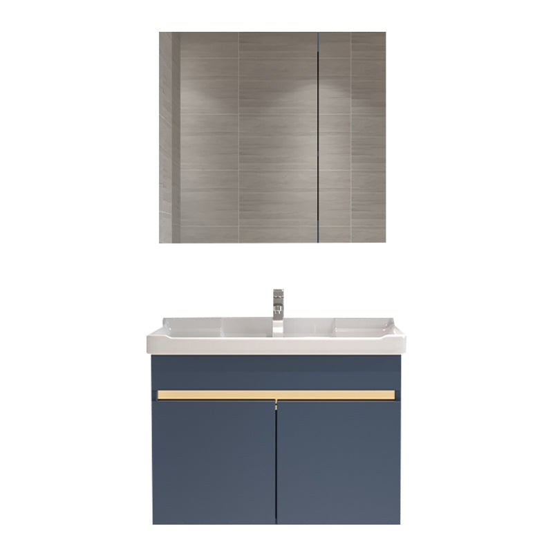 Glam Bathroom Vanity Ceramic Top with Soft Close Door Wall Mount Space Saver Vanity Vanity & Faucet & Mirror Cabinet Towel Bar Not Included Clearhalo 'Bathroom Remodel & Bathroom Fixtures' 'Bathroom Vanities' 'bathroom_vanities' 'Home Improvement' 'home_improvement' 'home_improvement_bathroom_vanities' 7206939