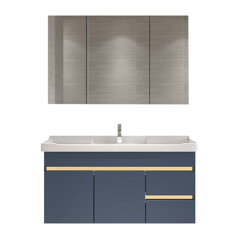 Glam Bathroom Vanity Ceramic Top with Soft Close Door Wall Mount Space Saver Vanity Vanity & Faucet & Mirror Cabinet Towel Bar Not Included Clearhalo 'Bathroom Remodel & Bathroom Fixtures' 'Bathroom Vanities' 'bathroom_vanities' 'Home Improvement' 'home_improvement' 'home_improvement_bathroom_vanities' 7206948