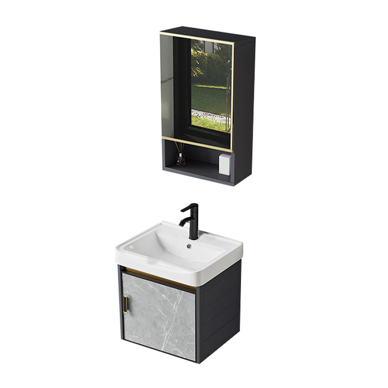 Modern Sink Vanity Set Wall Mounted Drawers Ceramic Sink Set Clearhalo 'Bathroom Remodel & Bathroom Fixtures' 'Bathroom Vanities' 'bathroom_vanities' 'Home Improvement' 'home_improvement' 'home_improvement_bathroom_vanities' 7206988