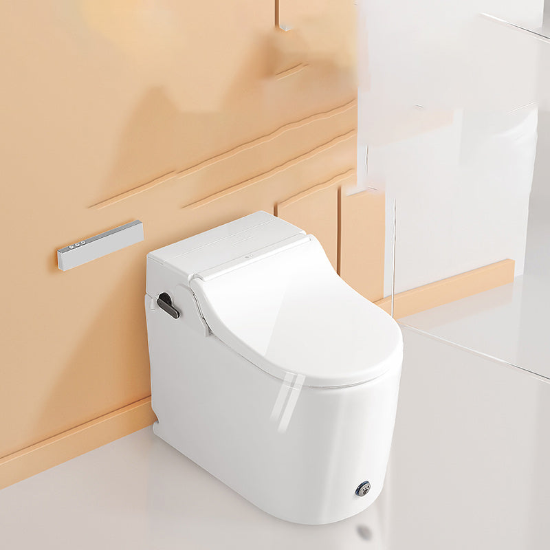 White Elongated Floor Mount Bidet Heated Seat Smart Bidet with Tank White Automatic Lid Clearhalo 'Bathroom Remodel & Bathroom Fixtures' 'Bidets' 'Home Improvement' 'home_improvement' 'home_improvement_bidets' 'Toilets & Bidets' 7207159