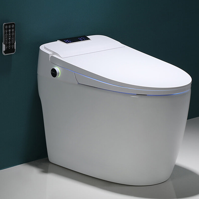 Contemporary All-In-One Smart Toilet White Elongated Floor Standing Bidet with Heated Seat Clearhalo 'Bathroom Remodel & Bathroom Fixtures' 'Bidets' 'Home Improvement' 'home_improvement' 'home_improvement_bidets' 'Toilets & Bidets' 7207167