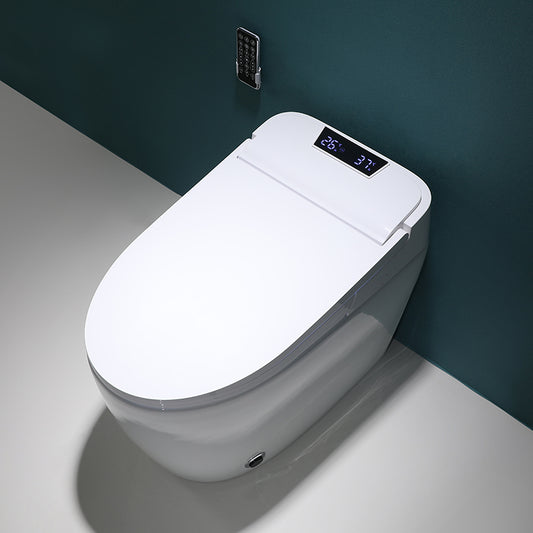 Contemporary All-In-One Smart Toilet White Elongated Floor Standing Bidet with Heated Seat Clearhalo 'Bathroom Remodel & Bathroom Fixtures' 'Bidets' 'Home Improvement' 'home_improvement' 'home_improvement_bidets' 'Toilets & Bidets' 7207168