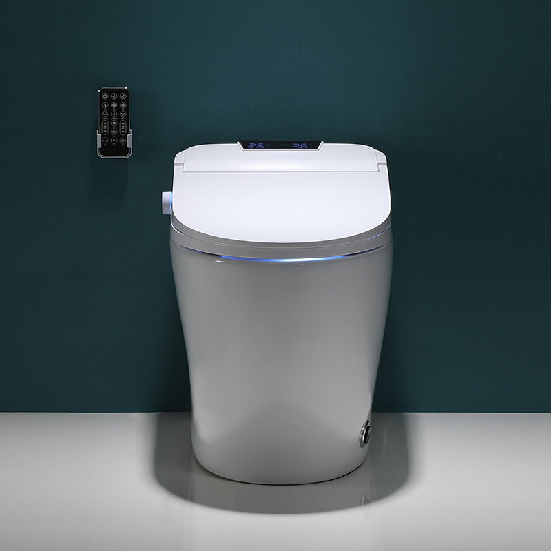 Contemporary All-In-One Smart Toilet White Elongated Floor Standing Bidet with Heated Seat Clearhalo 'Bathroom Remodel & Bathroom Fixtures' 'Bidets' 'Home Improvement' 'home_improvement' 'home_improvement_bidets' 'Toilets & Bidets' 7207169