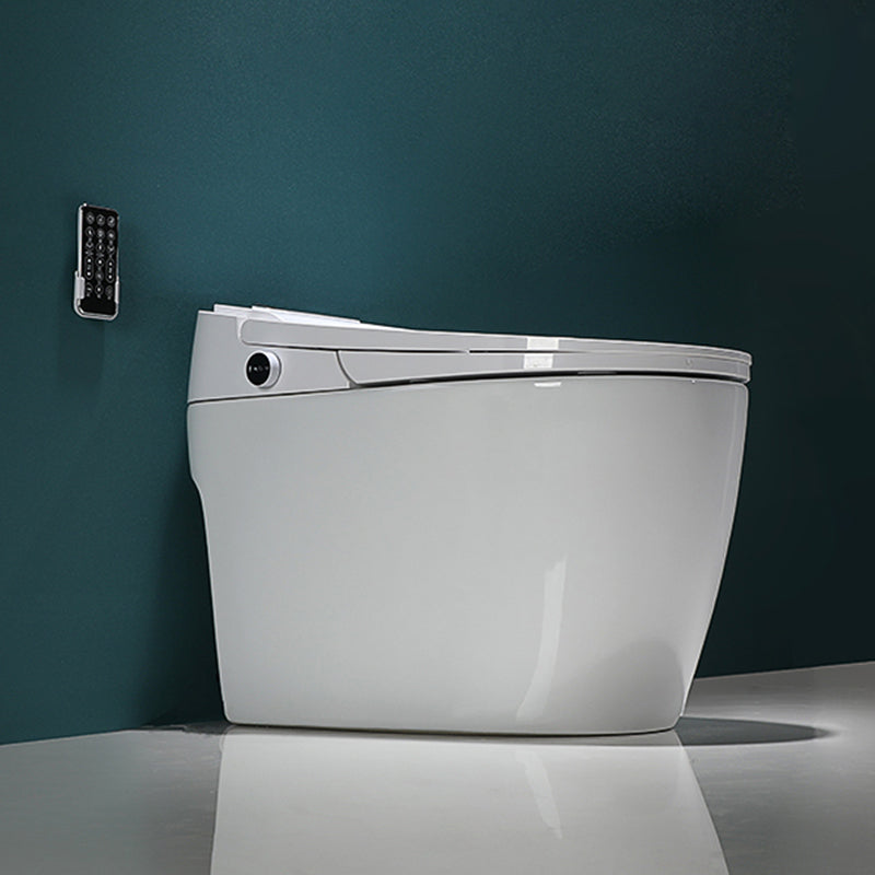 Contemporary All-In-One Smart Toilet White Elongated Floor Standing Bidet with Heated Seat Clearhalo 'Bathroom Remodel & Bathroom Fixtures' 'Bidets' 'Home Improvement' 'home_improvement' 'home_improvement_bidets' 'Toilets & Bidets' 7207170