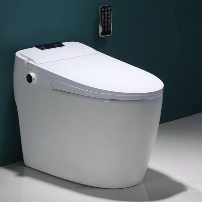 Contemporary All-In-One Smart Toilet White Elongated Floor Standing Bidet with Heated Seat Clearhalo 'Bathroom Remodel & Bathroom Fixtures' 'Bidets' 'Home Improvement' 'home_improvement' 'home_improvement_bidets' 'Toilets & Bidets' 7207177