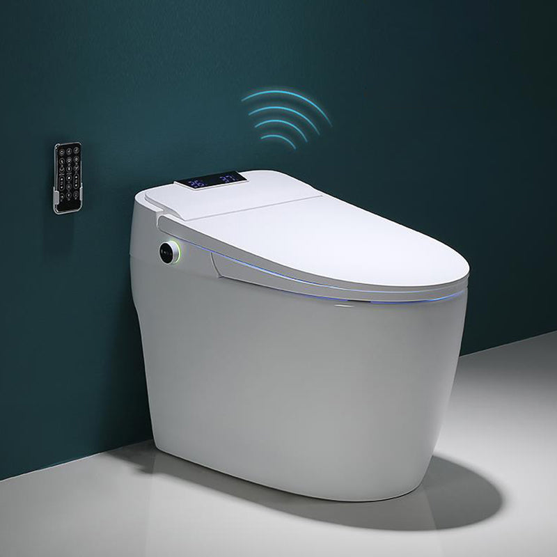Contemporary All-In-One Smart Toilet White Elongated Floor Standing Bidet with Heated Seat Clearhalo 'Bathroom Remodel & Bathroom Fixtures' 'Bidets' 'Home Improvement' 'home_improvement' 'home_improvement_bidets' 'Toilets & Bidets' 7207178