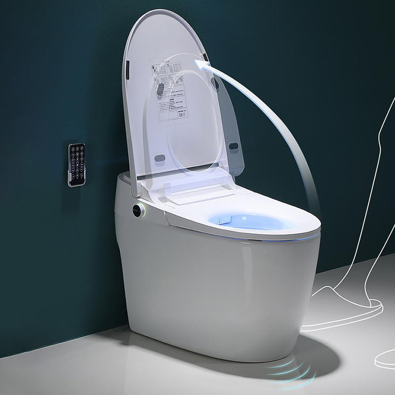 Contemporary All-In-One Smart Toilet White Elongated Floor Standing Bidet with Heated Seat Clearhalo 'Bathroom Remodel & Bathroom Fixtures' 'Bidets' 'Home Improvement' 'home_improvement' 'home_improvement_bidets' 'Toilets & Bidets' 7207180