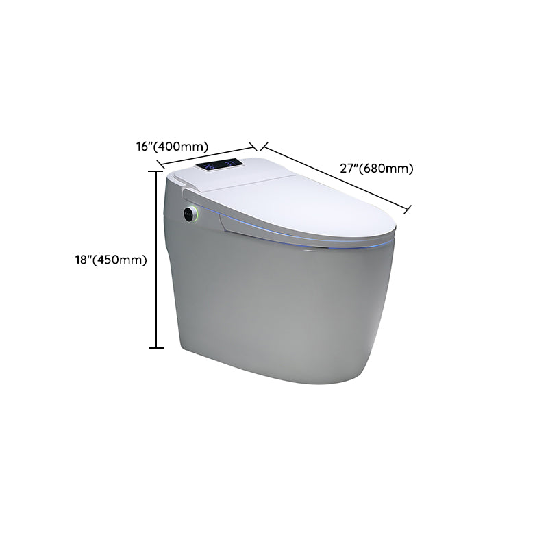 Contemporary All-In-One Smart Toilet White Elongated Floor Standing Bidet with Heated Seat Clearhalo 'Bathroom Remodel & Bathroom Fixtures' 'Bidets' 'Home Improvement' 'home_improvement' 'home_improvement_bidets' 'Toilets & Bidets' 7207182