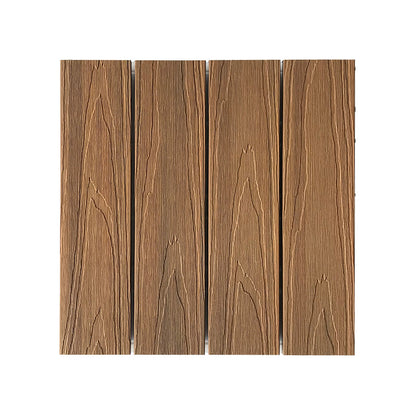 Outdoor Floor Board Wooden Square Stripe Composite Floor Patio Light Brown Clearhalo 'Home Improvement' 'home_improvement' 'home_improvement_outdoor_deck_tiles_planks' 'Outdoor Deck Tiles & Planks' 'Outdoor Flooring & Tile' 'Outdoor Remodel' 'outdoor_deck_tiles_planks' 7208542