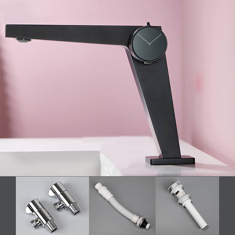 Contemporary Vessel Sink Faucet Knob Handle Bathroom Vessel Faucet Negro Drain Included Clearhalo 'bathroom_sink_faucets' 'Conjunta de Baño y Conjunta de Grifo' 'Coronamiento de Baño y Dispositivo de Baño' 'Grifo del lavabo del baño' 'Hogar' 'home_improvement' 'home_improvement_bathroom_sink_faucets' 'Mejoras para el hogar' 7208631