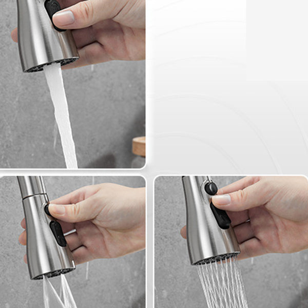 Modern Style Kitchen Faucet Lever Handle 304 Stainless Steel Kitchen Faucet Clearhalo 'Home Improvement' 'home_improvement' 'home_improvement_kitchen_faucets' 'Kitchen Faucets' 'Kitchen Remodel & Kitchen Fixtures' 'Kitchen Sinks & Faucet Components' 'kitchen_faucets' 7208700