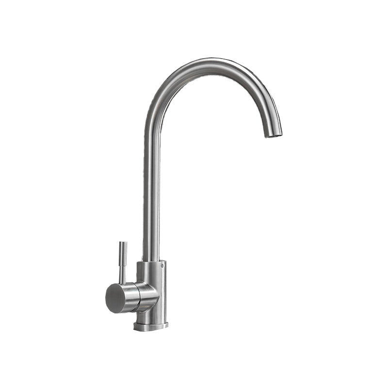 Modern Style Kitchen Faucet Lever Handle 304 Stainless Steel Kitchen Faucet Clearhalo 'Home Improvement' 'home_improvement' 'home_improvement_kitchen_faucets' 'Kitchen Faucets' 'Kitchen Remodel & Kitchen Fixtures' 'Kitchen Sinks & Faucet Components' 'kitchen_faucets' 7208701