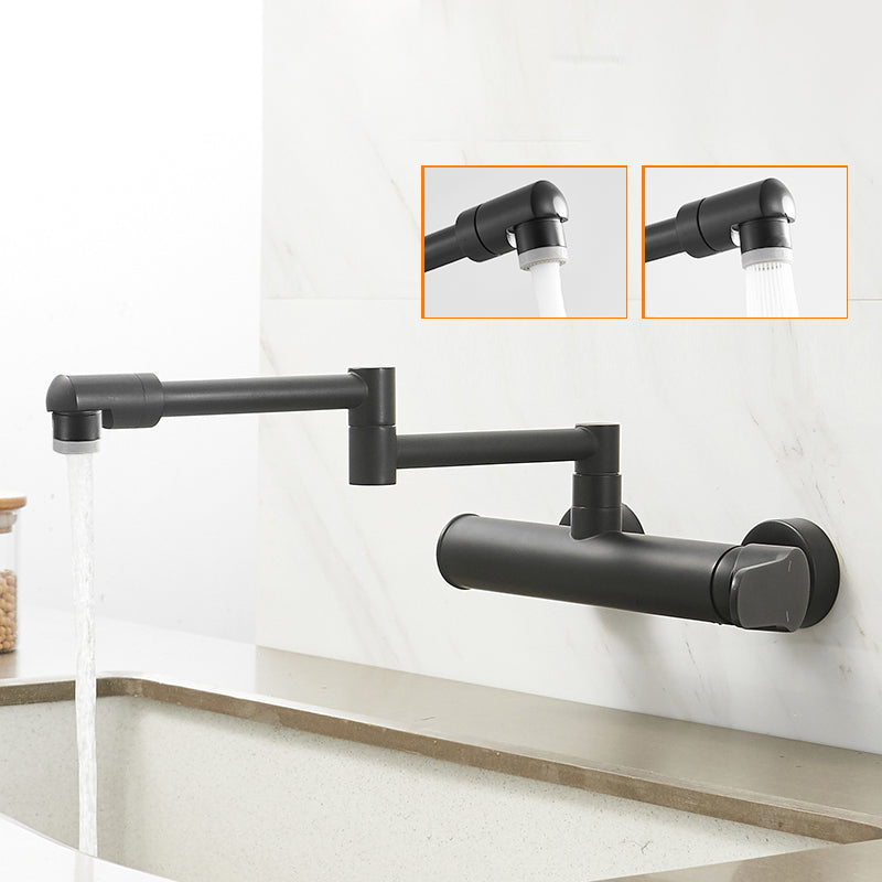 Modern Spring Spout Water Filler One Handle Low Arch Kitchen Faucet Black Dual Mode Clearhalo 'Home Improvement' 'home_improvement' 'home_improvement_kitchen_faucets' 'Kitchen Faucets' 'Kitchen Remodel & Kitchen Fixtures' 'Kitchen Sinks & Faucet Components' 'kitchen_faucets' 7208761