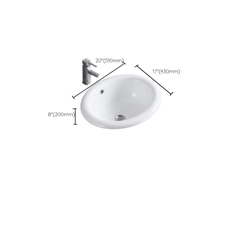 Contemporary Bathroom Sink with Overflow Porcelain Round Vessel Lavatory Sink Clearhalo 'Bathroom Remodel & Bathroom Fixtures' 'Bathroom Sinks & Faucet Components' 'Bathroom Sinks' 'bathroom_sink' 'Home Improvement' 'home_improvement' 'home_improvement_bathroom_sink' 7208836