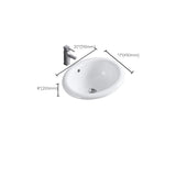 Contemporary Bathroom Sink with Overflow Porcelain Round Vessel Lavatory Sink Clearhalo 'Bathroom Remodel & Bathroom Fixtures' 'Bathroom Sinks & Faucet Components' 'Bathroom Sinks' 'bathroom_sink' 'Home Improvement' 'home_improvement' 'home_improvement_bathroom_sink' 7208836