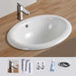 Contemporary Bathroom Sink with Pop-Up Drain Porcelain Oval-Shape Undermount Bathroom Sink 16"L x 13"W x 6"H Sink with Faucet Clearhalo 'Bathroom Remodel & Bathroom Fixtures' 'Bathroom Sinks & Faucet Components' 'Bathroom Sinks' 'bathroom_sink' 'Home Improvement' 'home_improvement' 'home_improvement_bathroom_sink' 7208909