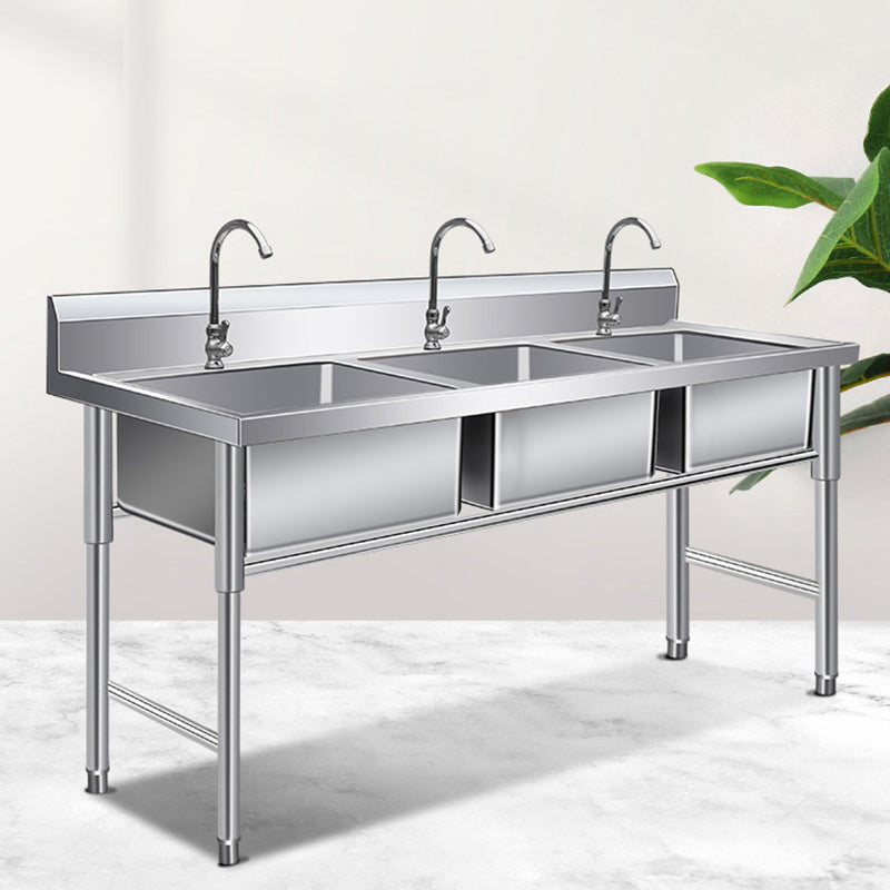 Basic Kitchen Sink Rectangular Workstation Sink with Faucets Clearhalo 'Home Improvement' 'home_improvement' 'home_improvement_kitchen_sinks' 'Kitchen Remodel & Kitchen Fixtures' 'Kitchen Sinks & Faucet Components' 'Kitchen Sinks' 'kitchen_sinks' 7209068