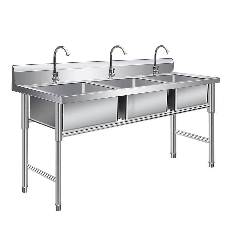 Basic Kitchen Sink Rectangular Workstation Sink with Faucets Clearhalo 'Home Improvement' 'home_improvement' 'home_improvement_kitchen_sinks' 'Kitchen Remodel & Kitchen Fixtures' 'Kitchen Sinks & Faucet Components' 'Kitchen Sinks' 'kitchen_sinks' 7209072