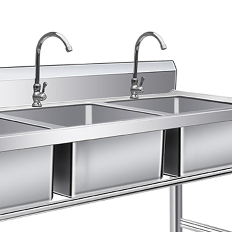 Basic Kitchen Sink Rectangular Workstation Sink with Faucets Clearhalo 'Home Improvement' 'home_improvement' 'home_improvement_kitchen_sinks' 'Kitchen Remodel & Kitchen Fixtures' 'Kitchen Sinks & Faucet Components' 'Kitchen Sinks' 'kitchen_sinks' 7209076