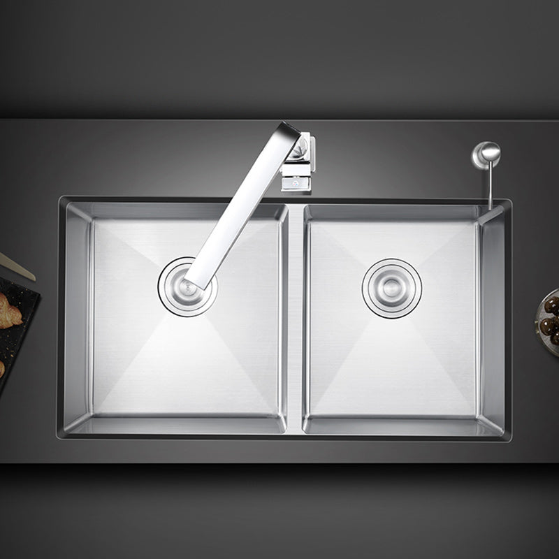 Modern Undermount Kitchen Sink Stainless Steel Kitchen Sink with Faucet Clearhalo 'Home Improvement' 'home_improvement' 'home_improvement_kitchen_sinks' 'Kitchen Remodel & Kitchen Fixtures' 'Kitchen Sinks & Faucet Components' 'Kitchen Sinks' 'kitchen_sinks' 7209169