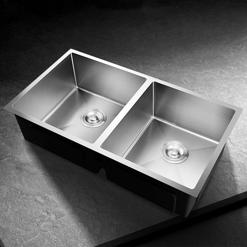 Modern Undermount Kitchen Sink Stainless Steel Kitchen Sink with Faucet Clearhalo 'Home Improvement' 'home_improvement' 'home_improvement_kitchen_sinks' 'Kitchen Remodel & Kitchen Fixtures' 'Kitchen Sinks & Faucet Components' 'Kitchen Sinks' 'kitchen_sinks' 7209174