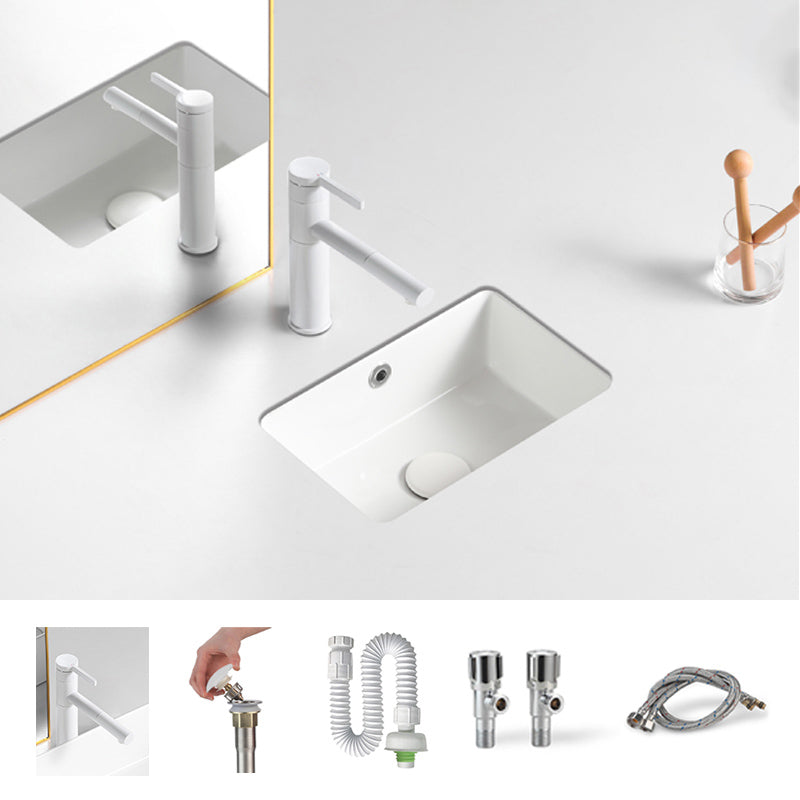 Traditional Undermount Vanity Sink Rectangular with Overflow and Drain Assembly Vessel 15"L x 10"W x 6"H Sink with Faucet Clearhalo 'Bathroom Remodel & Bathroom Fixtures' 'Bathroom Sinks & Faucet Components' 'Bathroom Sinks' 'bathroom_sink' 'Home Improvement' 'home_improvement' 'home_improvement_bathroom_sink' 7209245