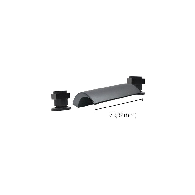 Modern Waterfall Spout Tub Faucet Bathroom Low Arc Bathtub Faucet Clearhalo 'Bathroom Remodel & Bathroom Fixtures' 'Bathtub Faucets' 'bathtub_faucets' 'Home Improvement' 'home_improvement' 'home_improvement_bathtub_faucets' 7209377