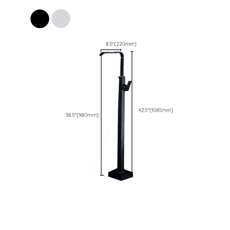 Brass Freestanding Tub Filler with Water Inlet Pipe Floor Mounted Bathroom Faucet Clearhalo 'Bathroom Remodel & Bathroom Fixtures' 'Bathtub Faucets' 'bathtub_faucets' 'Home Improvement' 'home_improvement' 'home_improvement_bathtub_faucets' 7209467