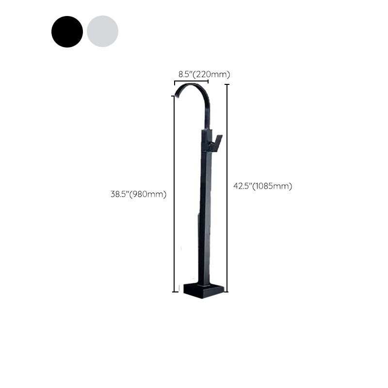 Brass Freestanding Tub Filler with Water Inlet Pipe Floor Mounted Bathroom Faucet Clearhalo 'Bathroom Remodel & Bathroom Fixtures' 'Bathtub Faucets' 'bathtub_faucets' 'Home Improvement' 'home_improvement' 'home_improvement_bathtub_faucets' 7209468