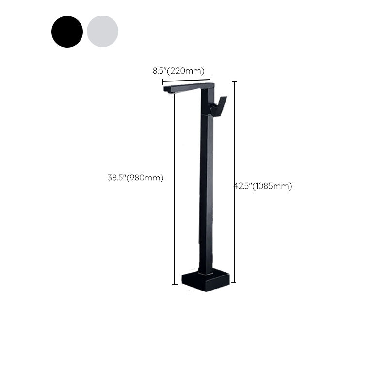 Brass Freestanding Tub Filler with Water Inlet Pipe Floor Mounted Bathroom Faucet Clearhalo 'Bathroom Remodel & Bathroom Fixtures' 'Bathtub Faucets' 'bathtub_faucets' 'Home Improvement' 'home_improvement' 'home_improvement_bathtub_faucets' 7209469