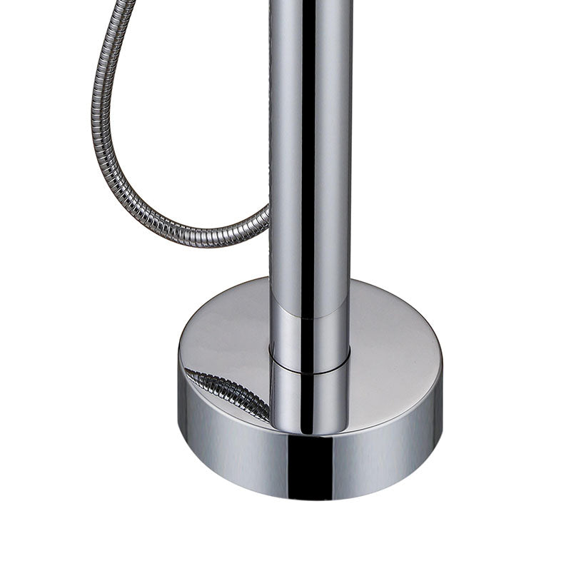 Modern Brass Freestanding Bathtub Faucet with Hand Shower Bathtub Faucet Clearhalo 'Bathroom Remodel & Bathroom Fixtures' 'Bathtub Faucets' 'bathtub_faucets' 'Home Improvement' 'home_improvement' 'home_improvement_bathtub_faucets' 7209502