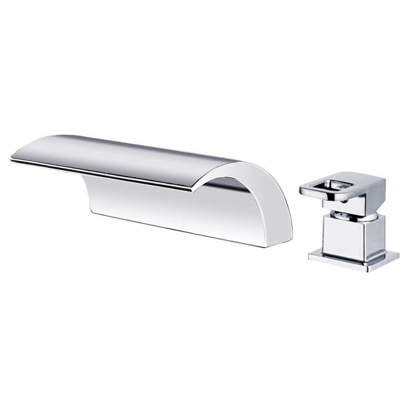 Modern Brass Roman Bathtub Faucet Waterfall Spout Tub Faucet Clearhalo 'Bathroom Remodel & Bathroom Fixtures' 'Bathtub Faucets' 'bathtub_faucets' 'Home Improvement' 'home_improvement' 'home_improvement_bathtub_faucets' 7209513