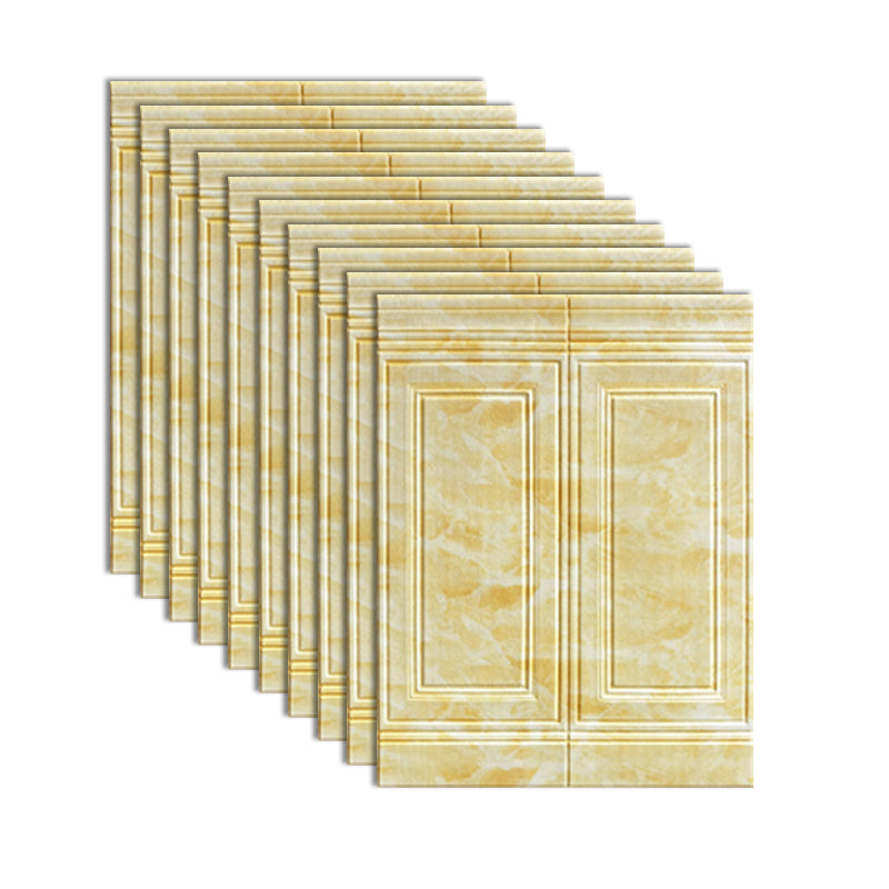 Modern Style XPE Foam Wall Paneling 3D Waterproof Wall Paneling Yellow Clearhalo 'Flooring 'Home Improvement' 'home_improvement' 'home_improvement_wall_paneling' 'Wall Paneling' 'wall_paneling' 'Walls & Ceilings' Walls and Ceiling' 7209572