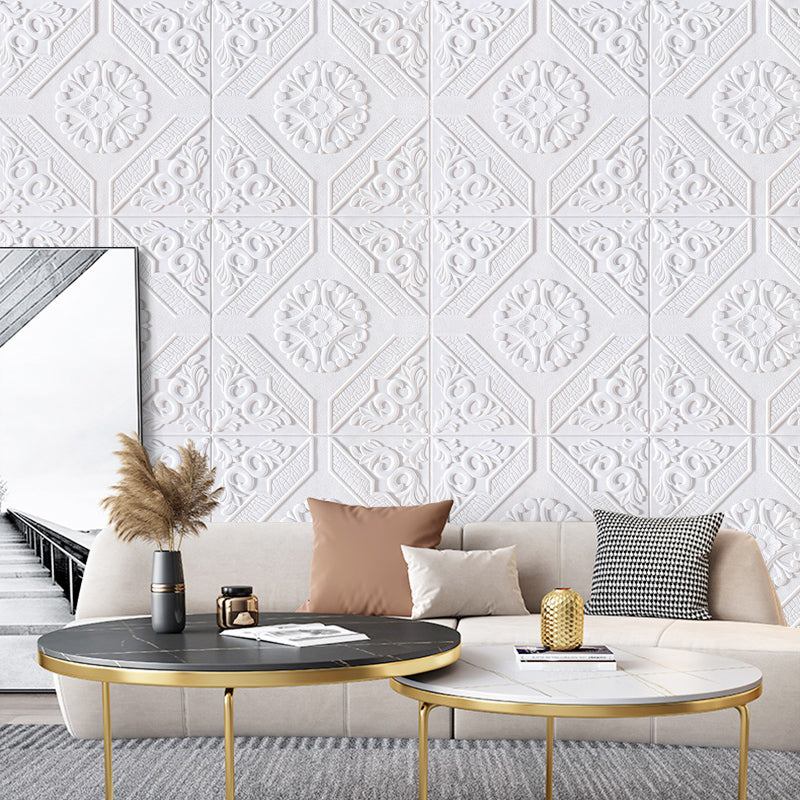 Modern Style XPE Foam Wall Paneling Square 3D Relief Waterproof Wall Paneling Clearhalo 'Flooring 'Home Improvement' 'home_improvement' 'home_improvement_wall_paneling' 'Wall Paneling' 'wall_paneling' 'Walls & Ceilings' Walls and Ceiling' 7209594