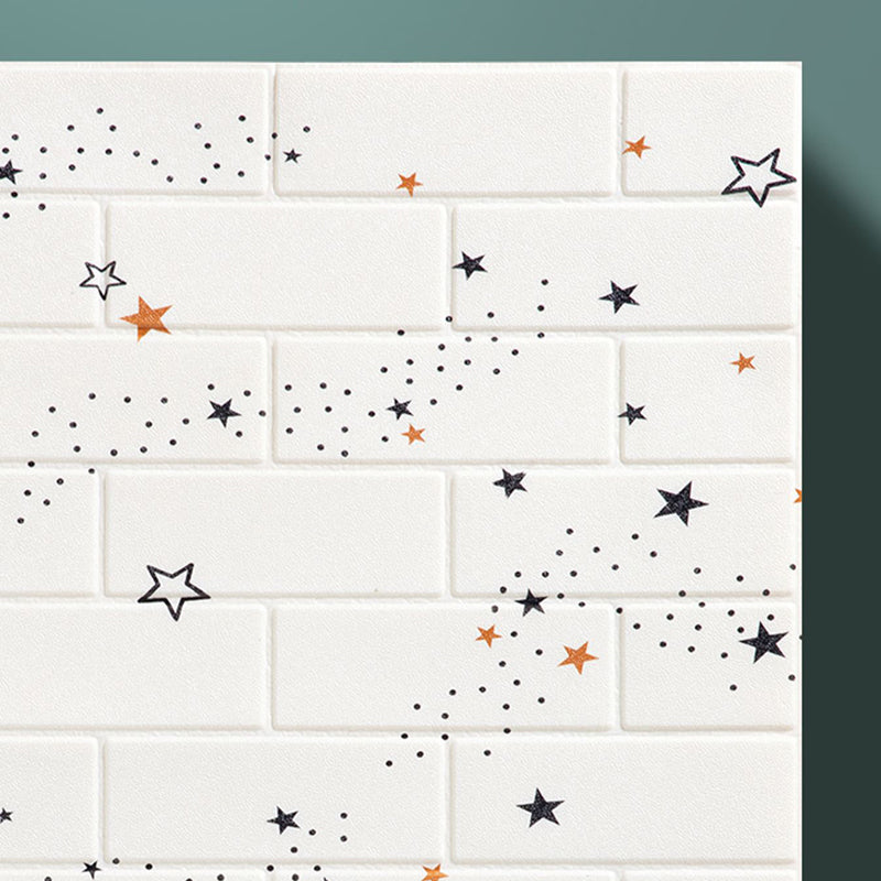 XPE Foam Wall Paneling Star Print Square Waterproof Wall Paneling for Living Room Clearhalo 'Flooring 'Home Improvement' 'home_improvement' 'home_improvement_wall_paneling' 'Wall Paneling' 'wall_paneling' 'Walls & Ceilings' Walls and Ceiling' 7209619