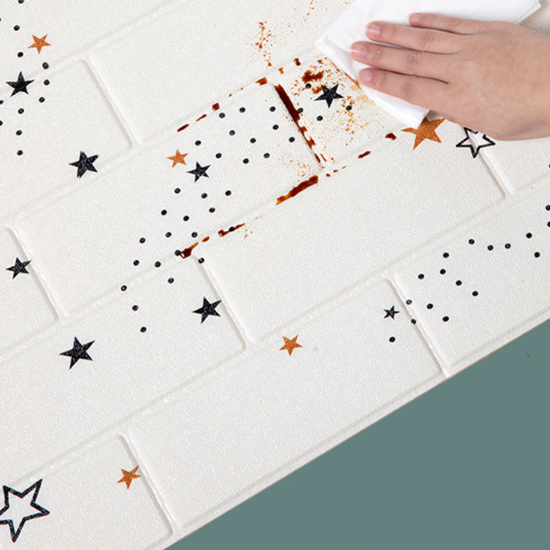 XPE Foam Wall Paneling Star Print Square Waterproof Wall Paneling for Living Room Clearhalo 'Flooring 'Home Improvement' 'home_improvement' 'home_improvement_wall_paneling' 'Wall Paneling' 'wall_paneling' 'Walls & Ceilings' Walls and Ceiling' 7209624
