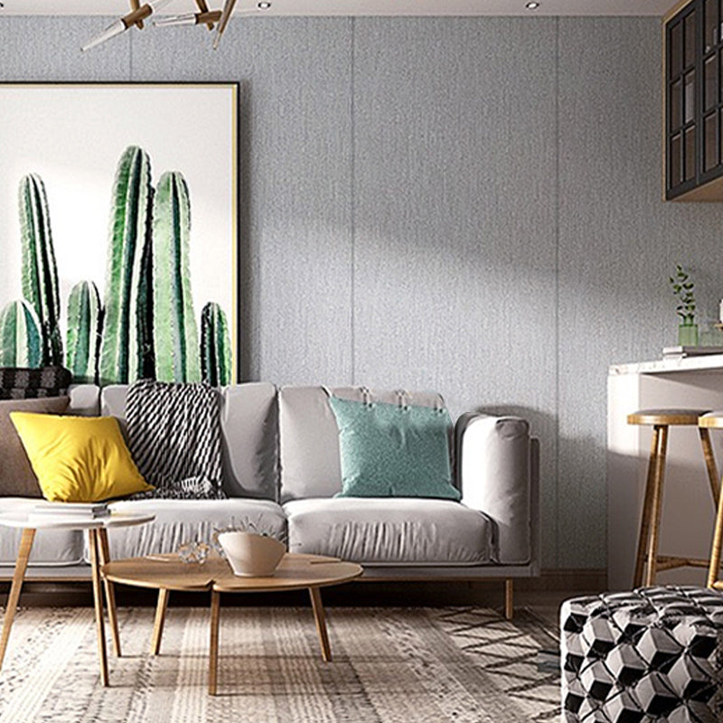 Living Room Wall Paneling Modern Style Waterproof PVC Wall Paneling Grey Clearhalo 'Flooring 'Home Improvement' 'home_improvement' 'home_improvement_wall_paneling' 'Wall Paneling' 'wall_paneling' 'Walls & Ceilings' Walls and Ceiling' 7209726