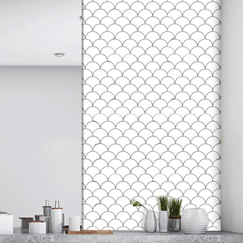 Plastic Peel and Stick Wall Tile 3D Square Peel and Stick Backsplash Off-White Clearhalo 'Flooring 'Home Improvement' 'home_improvement' 'home_improvement_peel_stick_blacksplash' 'Peel & Stick Backsplash Tile' 'peel_stick_blacksplash' 'Walls & Ceilings' Walls and Ceiling' 7209741