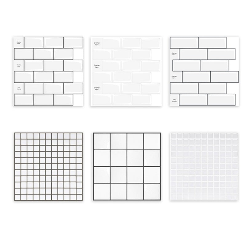 Plastic Peel and Stick Wall Tile 3D Square Peel and Stick Backsplash Clearhalo 'Flooring 'Home Improvement' 'home_improvement' 'home_improvement_peel_stick_blacksplash' 'Peel & Stick Backsplash Tile' 'peel_stick_blacksplash' 'Walls & Ceilings' Walls and Ceiling' 7209744