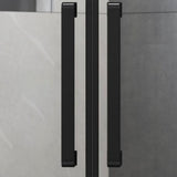 Black Double Sliding Shower Bath Door Framed Clear Shower Doors Clearhalo 'Bathroom Remodel & Bathroom Fixtures' 'Home Improvement' 'home_improvement' 'home_improvement_shower_tub_doors' 'Shower and Tub Doors' 'shower_tub_doors' 'Showers & Bathtubs' 7209762