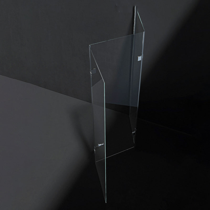 Tempered Shower Bath Door Frameless Bi-Fold Scratch Resistant Shower Doors Clearhalo 'Bathroom Remodel & Bathroom Fixtures' 'Home Improvement' 'home_improvement' 'home_improvement_shower_tub_doors' 'Shower and Tub Doors' 'shower_tub_doors' 'Showers & Bathtubs' 7209776