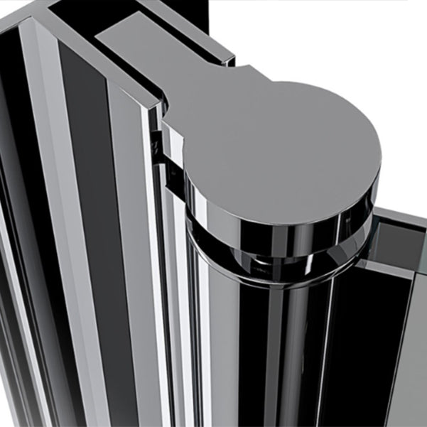 Tempered Shower Bath Door Frameless Bi-Fold Scratch Resistant Shower Doors Clearhalo 'Bathroom Remodel & Bathroom Fixtures' 'Home Improvement' 'home_improvement' 'home_improvement_shower_tub_doors' 'Shower and Tub Doors' 'shower_tub_doors' 'Showers & Bathtubs' 7209781