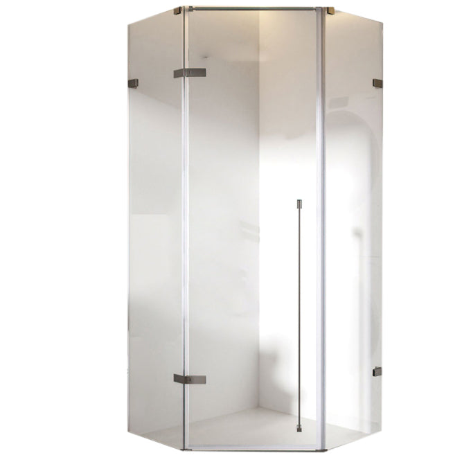 Frameless Shower Bath Door Hinged Clear Tempered Shower Doors Left Clearhalo 'Bathroom Remodel & Bathroom Fixtures' 'Home Improvement' 'home_improvement' 'home_improvement_shower_tub_doors' 'Shower and Tub Doors' 'shower_tub_doors' 'Showers & Bathtubs' 7209834