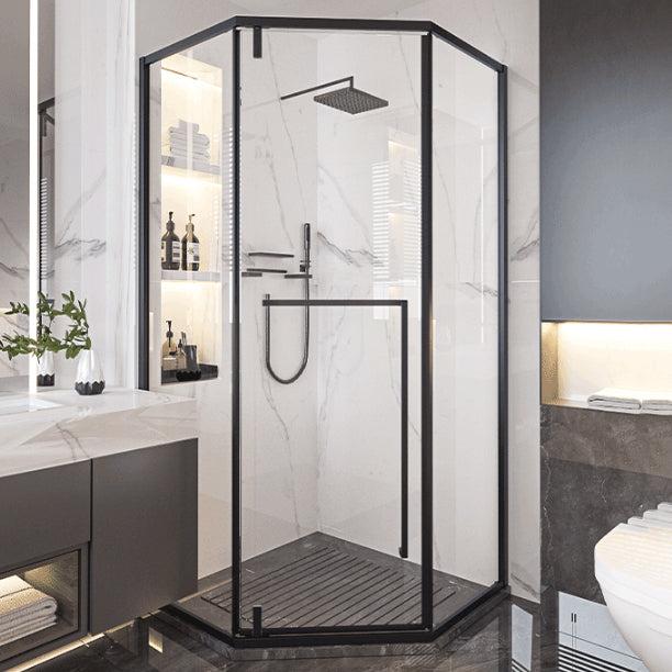 Pivot Transparent Shower Bath Door Tempered Semi-Frameless Shower Door Clearhalo 'Bathroom Remodel & Bathroom Fixtures' 'Home Improvement' 'home_improvement' 'home_improvement_shower_tub_doors' 'Shower and Tub Doors' 'shower_tub_doors' 'Showers & Bathtubs' 7209872