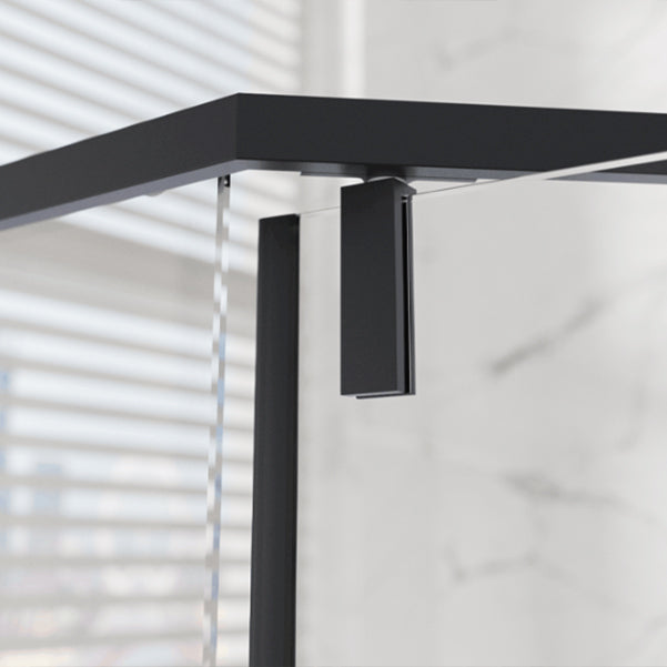 Pivot Transparent Shower Bath Door Tempered Semi-Frameless Shower Door Clearhalo 'Bathroom Remodel & Bathroom Fixtures' 'Home Improvement' 'home_improvement' 'home_improvement_shower_tub_doors' 'Shower and Tub Doors' 'shower_tub_doors' 'Showers & Bathtubs' 7209875