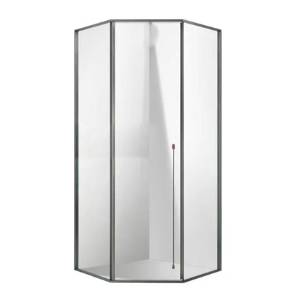 Framed Tempered Shower Bath Door Transparent Bi-Fold Shower Door Left Clearhalo 'Bathroom Remodel & Bathroom Fixtures' 'Home Improvement' 'home_improvement' 'home_improvement_shower_tub_doors' 'Shower and Tub Doors' 'shower_tub_doors' 'Showers & Bathtubs' 7209897