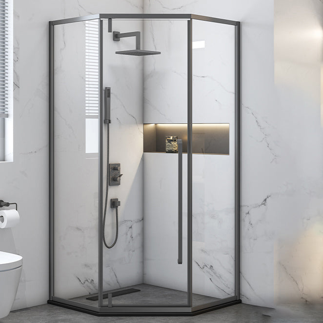 Pivot Grey Shower Bath Door Tempered Scratch Resistant Shower Doors Clearhalo 'Bathroom Remodel & Bathroom Fixtures' 'Home Improvement' 'home_improvement' 'home_improvement_shower_tub_doors' 'Shower and Tub Doors' 'shower_tub_doors' 'Showers & Bathtubs' 7209934